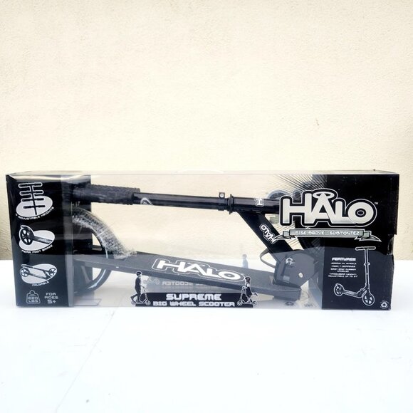 Brand New Halo Rise Above Scooter Supreme Big Wheel Scooter Christmas Gift Black - Picture 5 of 14